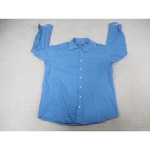 Kenneth Cole Shirt Mens XL Blue Reaction Button Down Long Sleeve Casual Collared